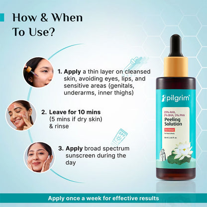 Pilgrim 25% AHA, 2% BHA, 5% PHA Peeling Solution