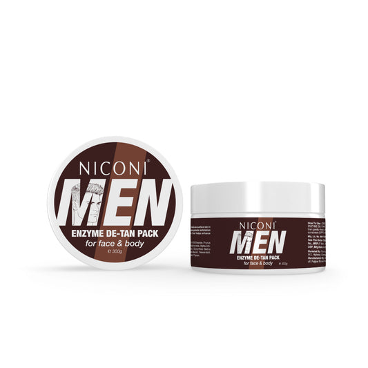 Niconi Men Enzyme De-Tan Pack For Face & Body (300g) (BUY ONE GET ONE FREE)