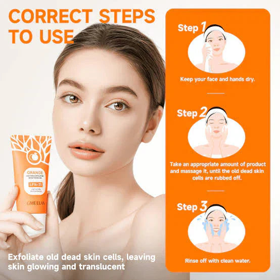 Orange Exfoliating gel buy one get 1 free.