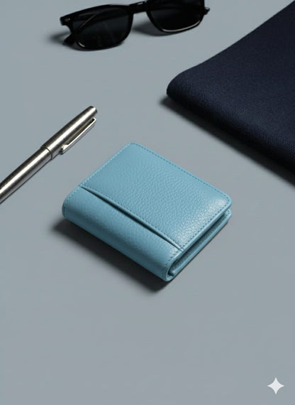 Men’s Slim Mini Design, Genuine Leather Bifold Wallet
